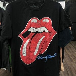 Vintage Rolling Stones 2013 Lips Tee | Men’s Medium Black Shirt | Pre-Washed